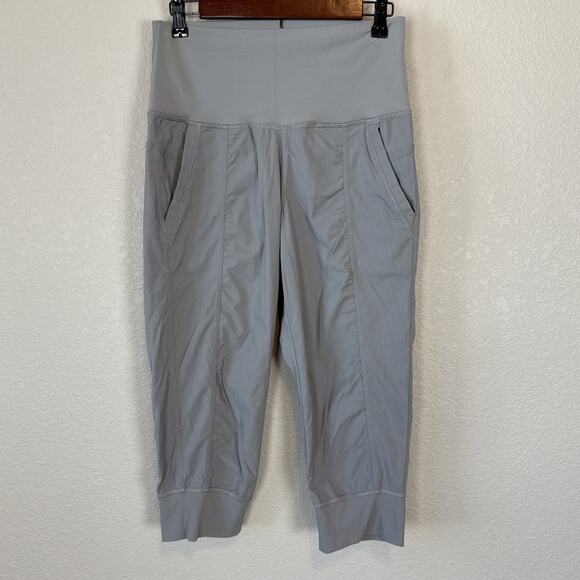 Lululemon In Flux Crop Pants Joggers Size 6 Slate Gray Pockets - Picture 2 of 7